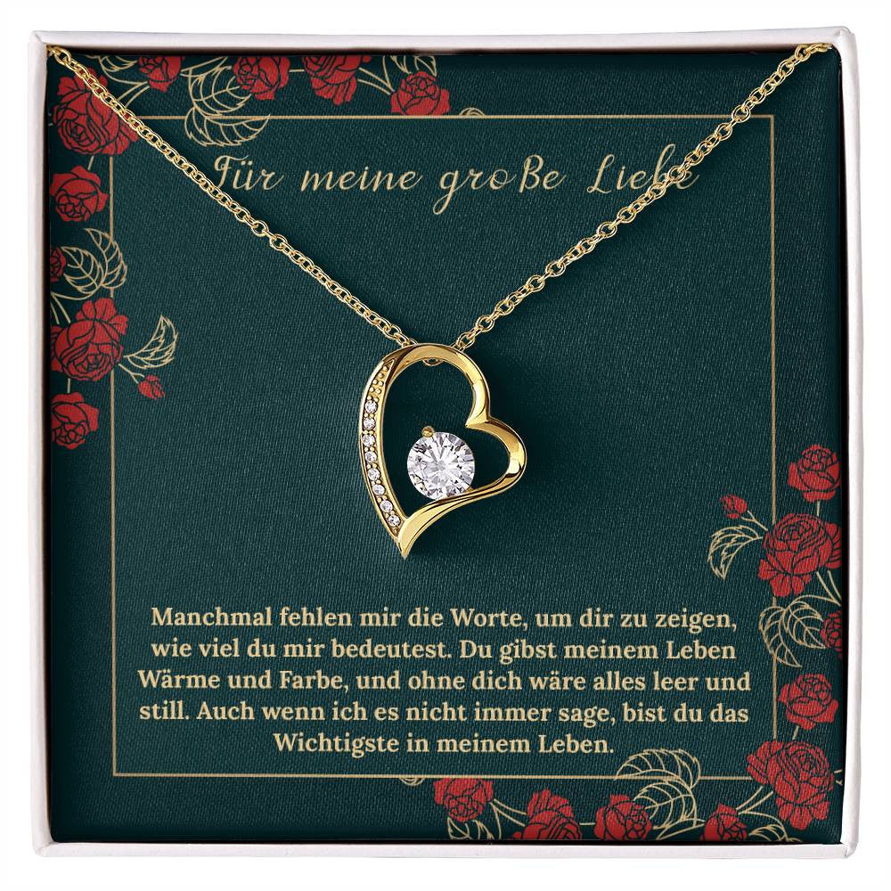 An meine große Liebe - Ich liebe dich über alles (vergoldet) C0044-a