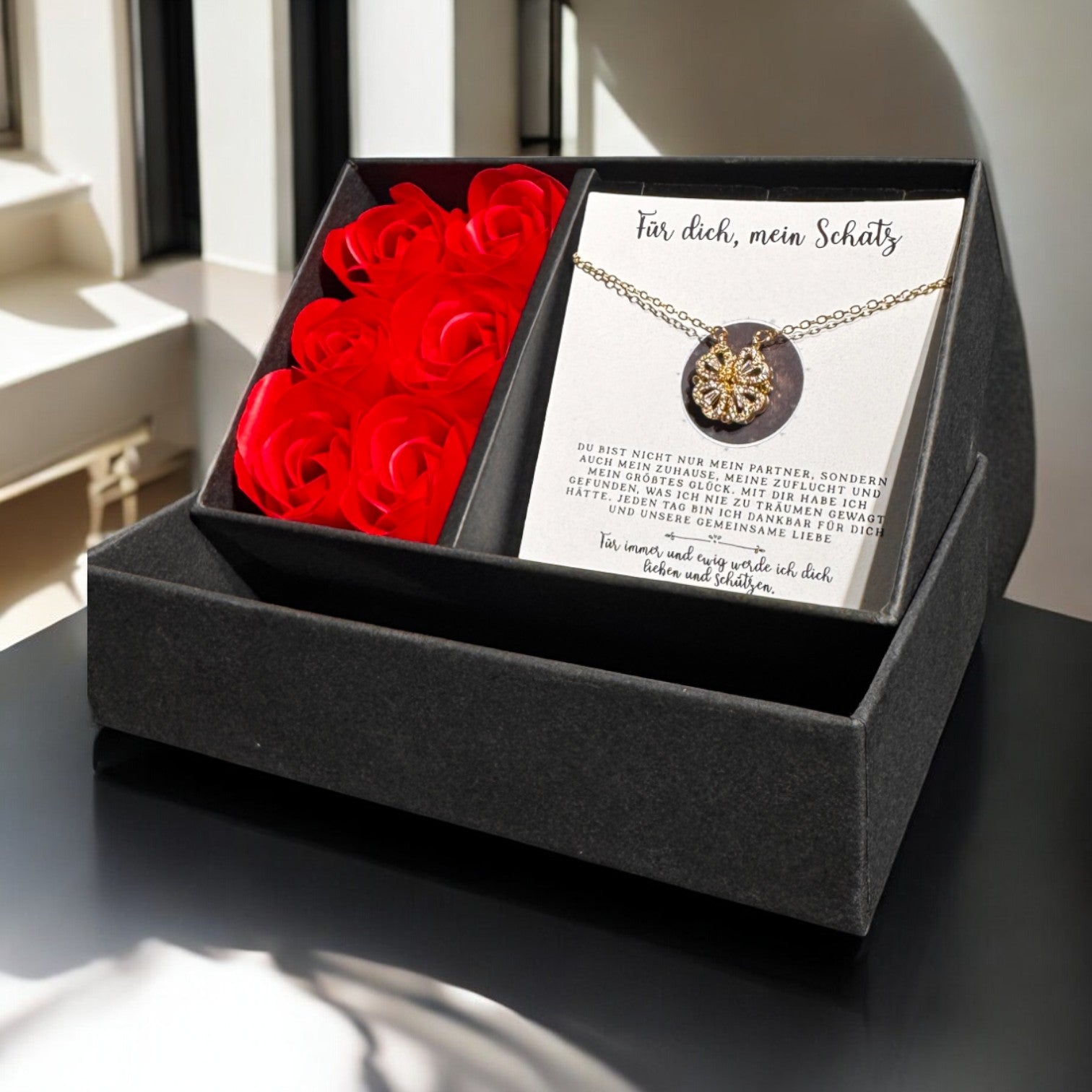 Für die Frau meines Lebens❤️ - Ich liebe dich über alles (vergoldet) C0053-v