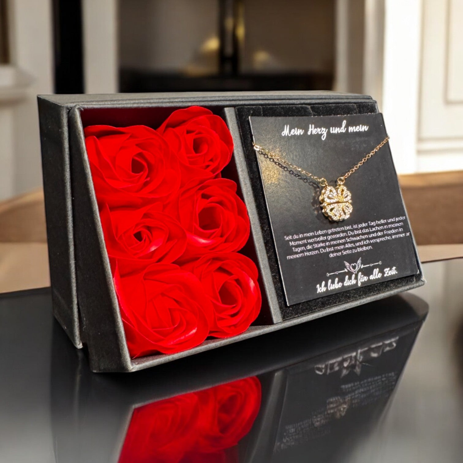 Für die Frau meines Lebens❤️ - Ich liebe dich über alles (vergoldet) C0049-v