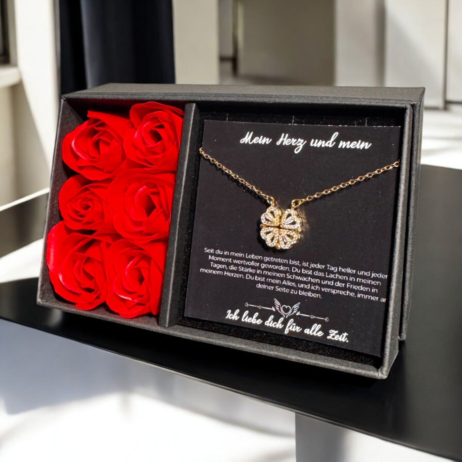 Für die Frau meines Lebens❤️ - Ich liebe dich über alles (vergoldet) C0049-v