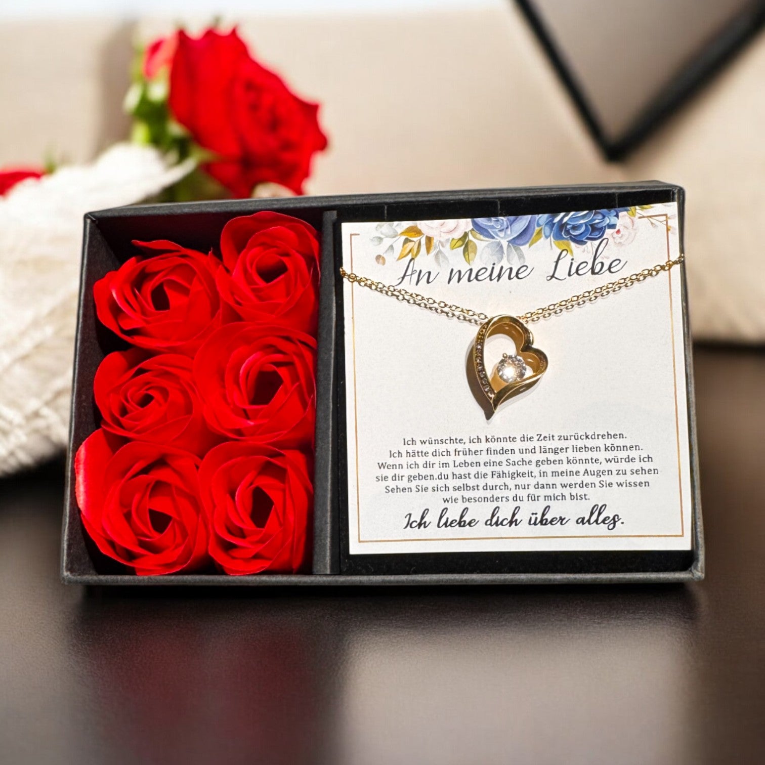 An meine große Liebe - Ich liebe dich über alles (vergoldet) C0048-a