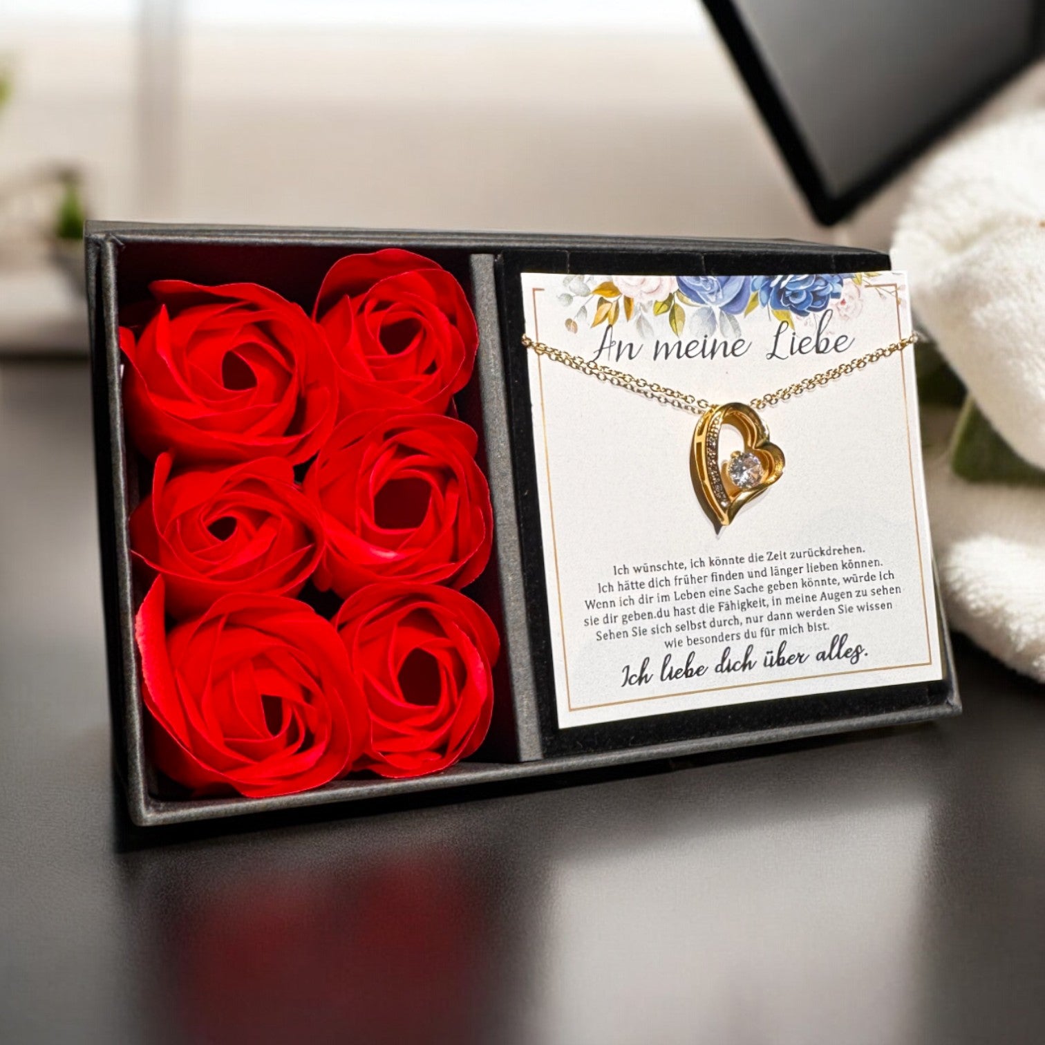 An meine große Liebe - Ich liebe dich über alles (vergoldet) C0048-a