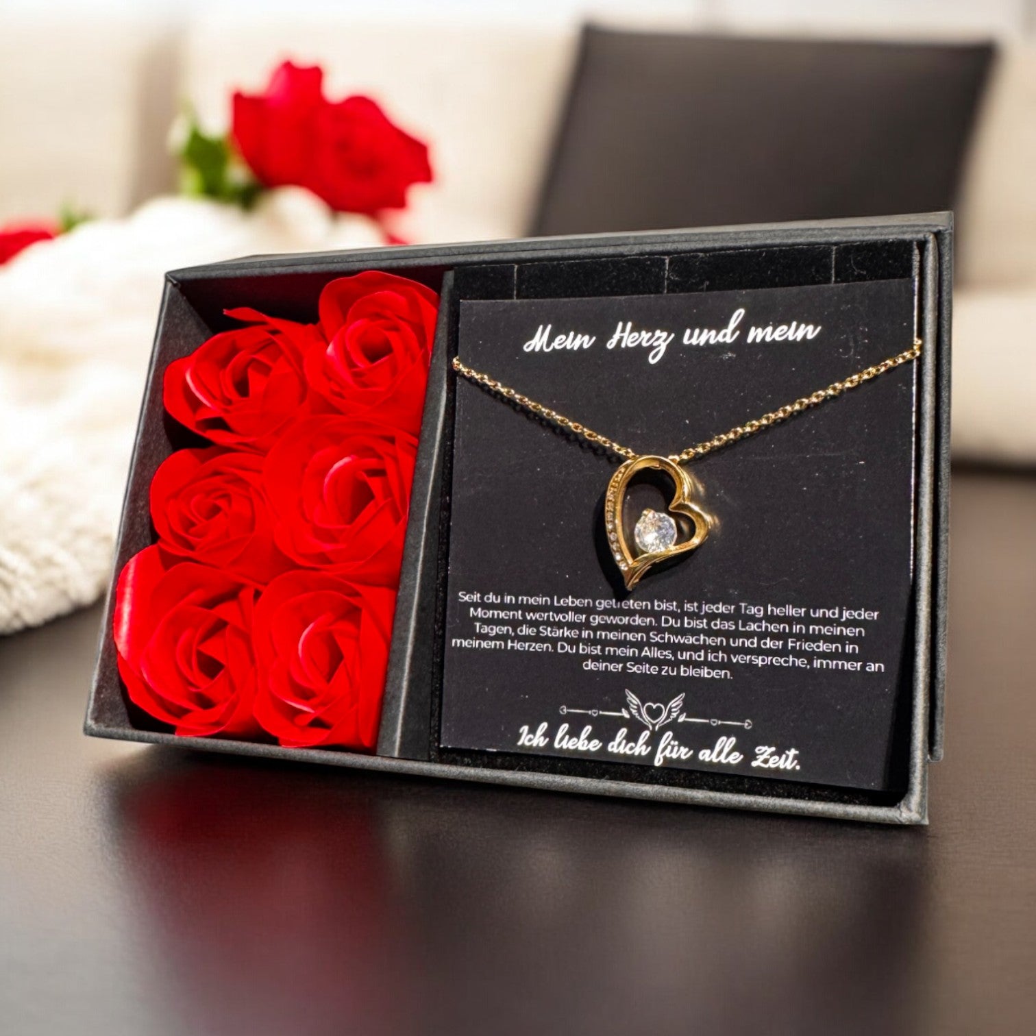 An meine große Liebe - Ich liebe dich über alles (vergoldet) C0049-a