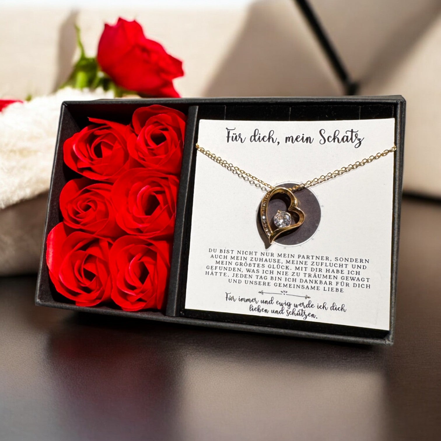 An meine große Liebe - Ich liebe dich über alles (vergoldet) C0053-a