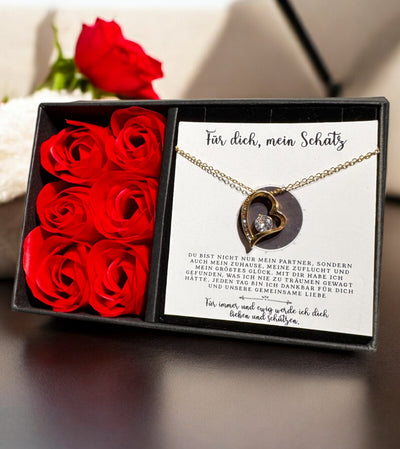 An meine große Liebe - Ich liebe dich über alles (vergoldet) C0053-a