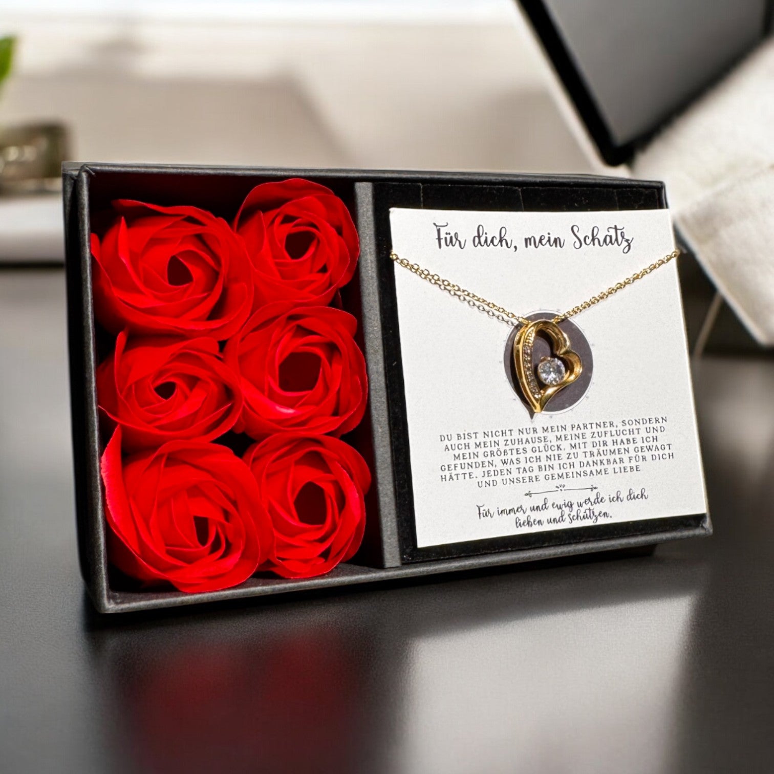 An meine große Liebe - Ich liebe dich über alles (vergoldet) C0053-a