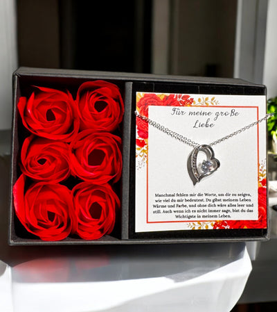 An meine große Liebe - Ich liebe dich über alles (weißgold plattiert) C0052-e