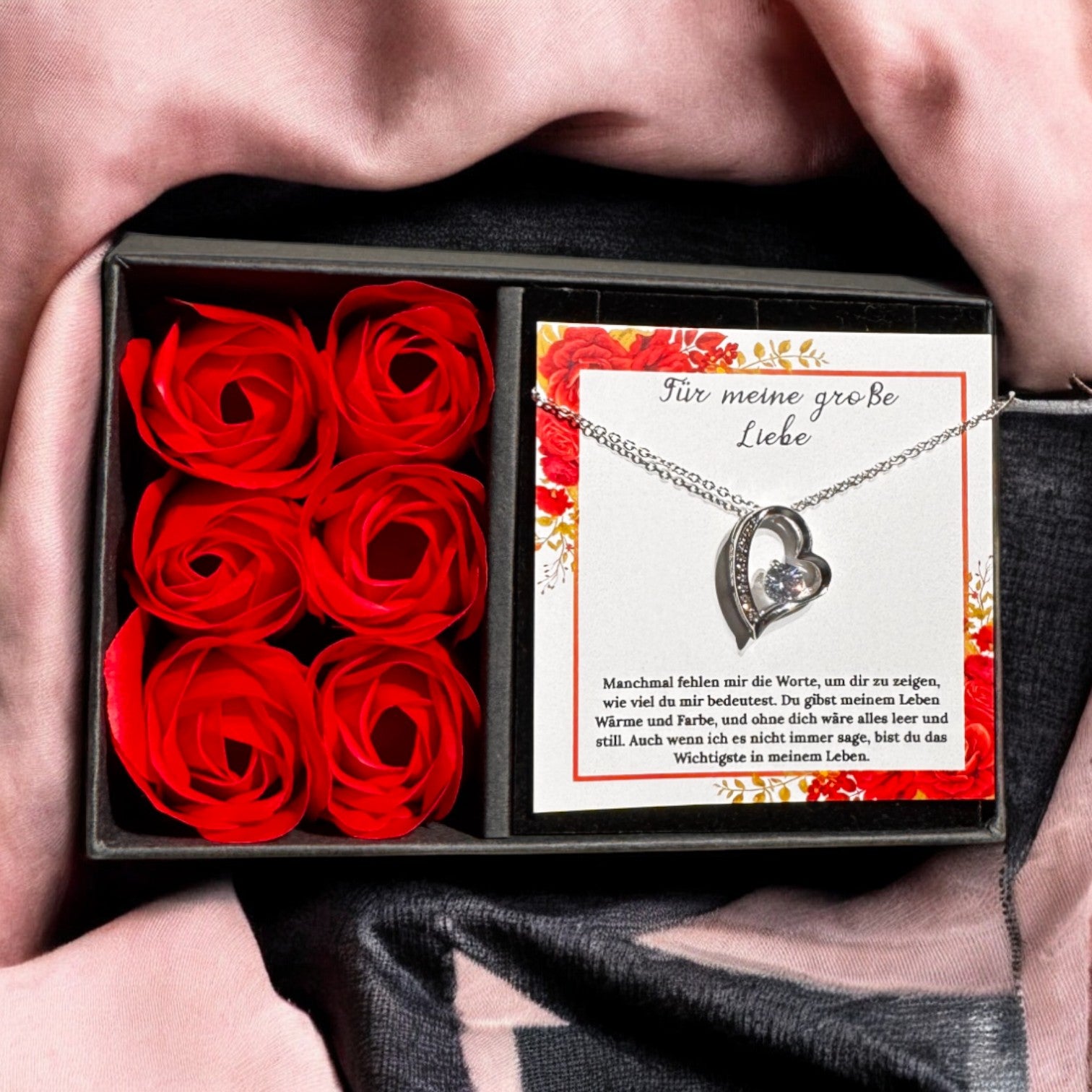 An meine große Liebe - Ich liebe dich über alles (weißgold plattiert) C0052-e