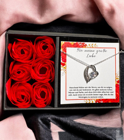 An meine große Liebe - Ich liebe dich über alles (weißgold plattiert) C0052-e