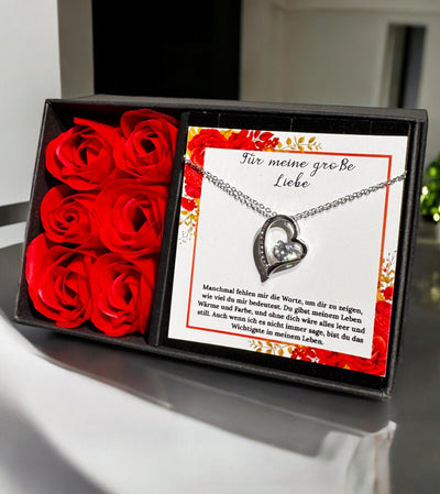 An meine große Liebe - Ich liebe dich über alles (weißgold plattiert) C0052-e