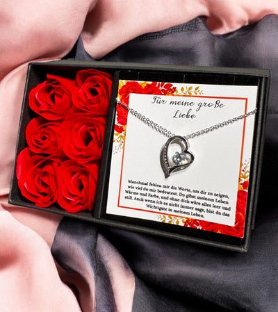 An meine große Liebe - Ich liebe dich über alles (weißgold plattiert) C0052-e