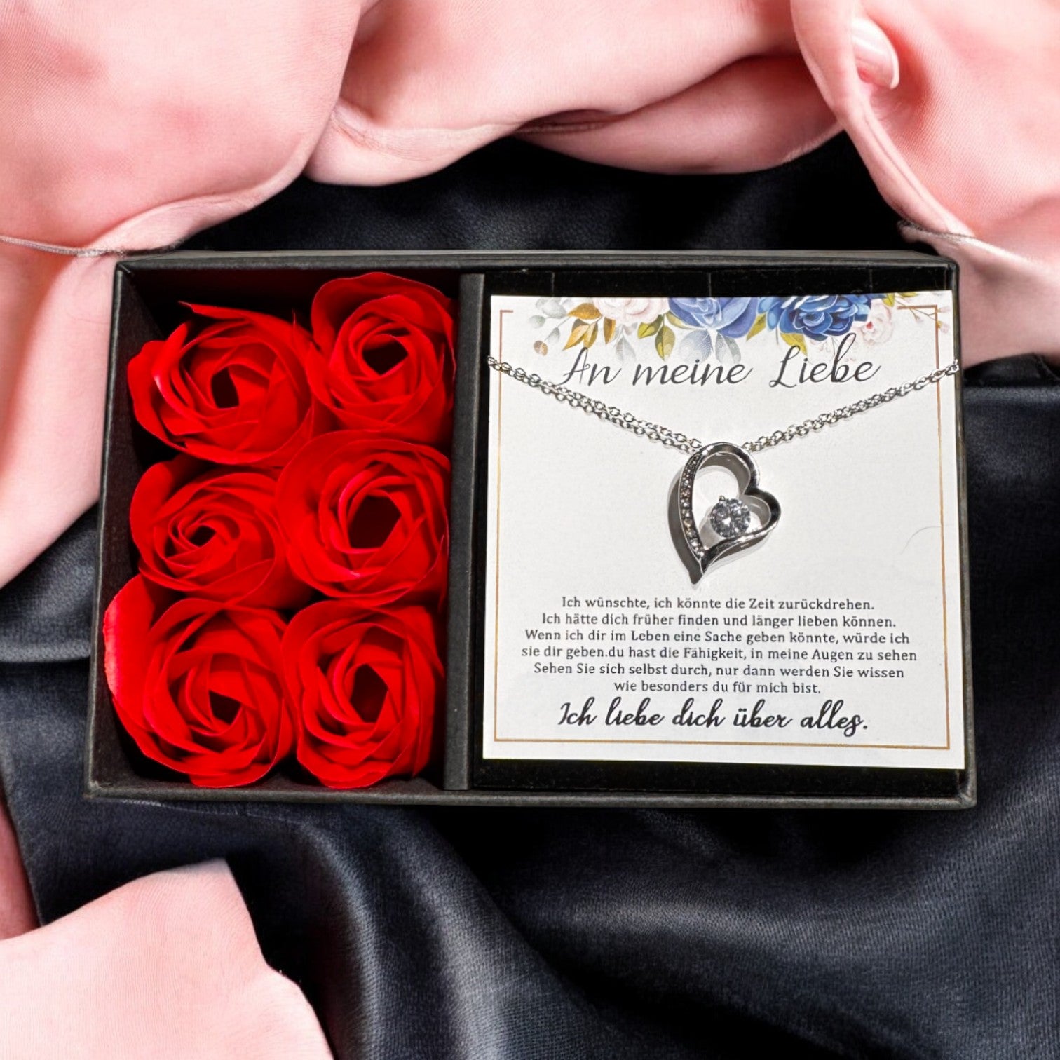 An meine große Liebe - Ich liebe dich über alles (weißgold plattiert) C0048-e