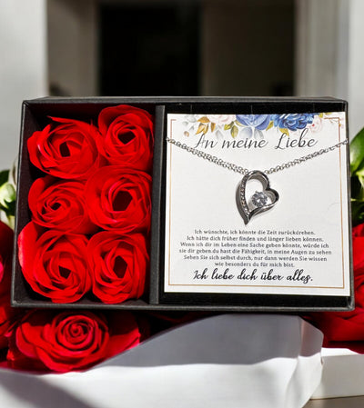 An meine große Liebe - Ich liebe dich über alles (weißgold plattiert) C0048-e