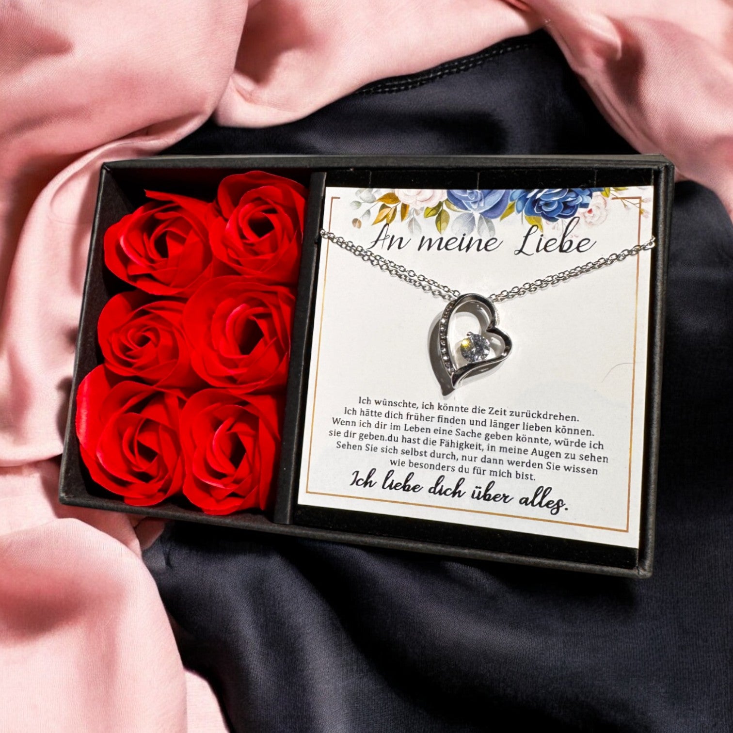 An meine große Liebe - Ich liebe dich über alles (weißgold plattiert) C0048-e