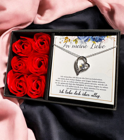 An meine große Liebe - Ich liebe dich über alles (weißgold plattiert) C0048-e