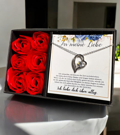 An meine große Liebe - Ich liebe dich über alles (weißgold plattiert) C0048-e