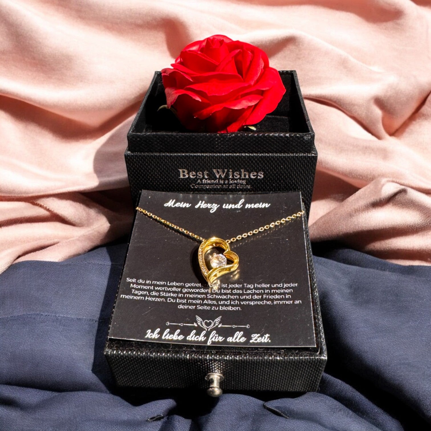 An meine große Liebe - Ich liebe dich über alles (vergoldet) C0043-a