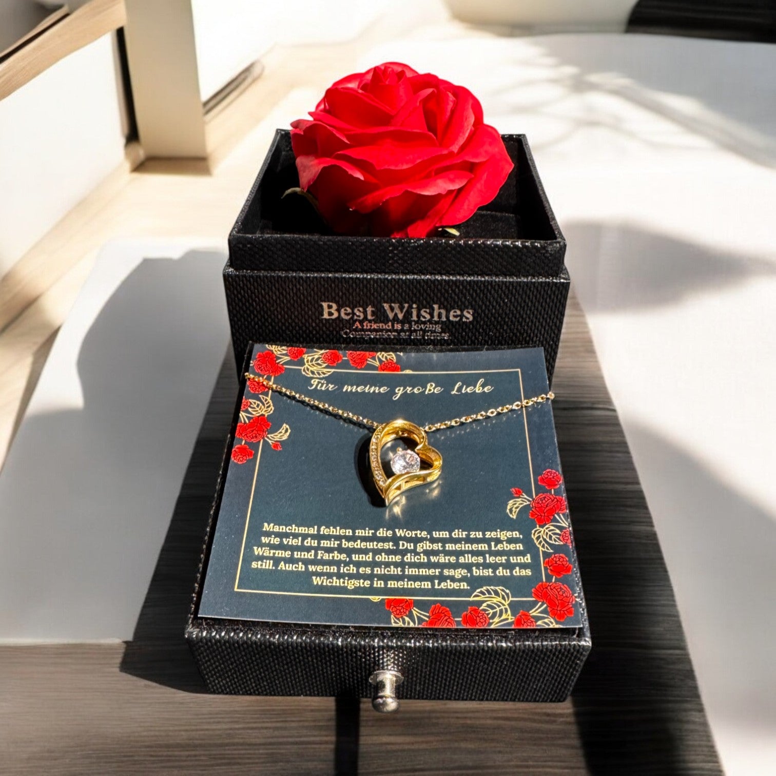 An meine große Liebe - Ich liebe dich über alles (vergoldet) C0044-a