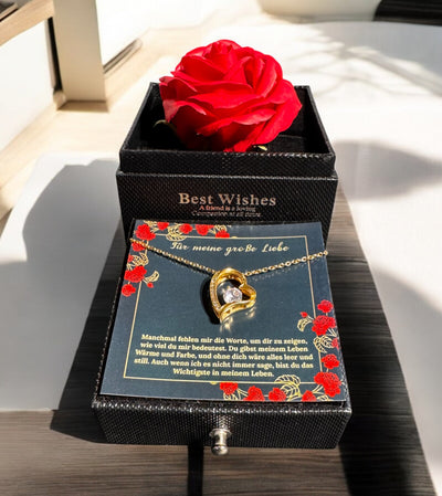 An meine große Liebe - Ich liebe dich über alles (vergoldet) C0044-a