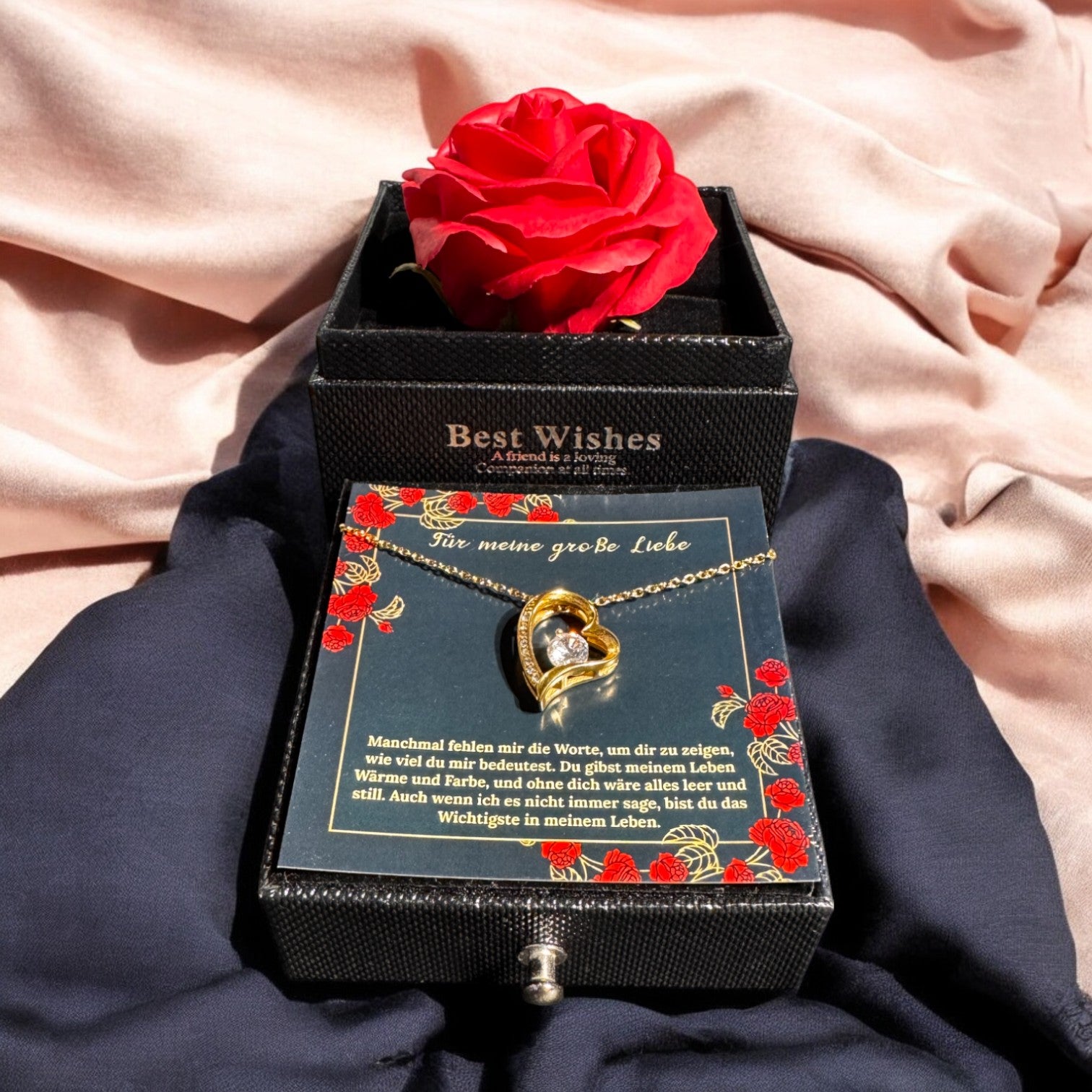 An meine große Liebe - Ich liebe dich über alles (vergoldet) C0044-a