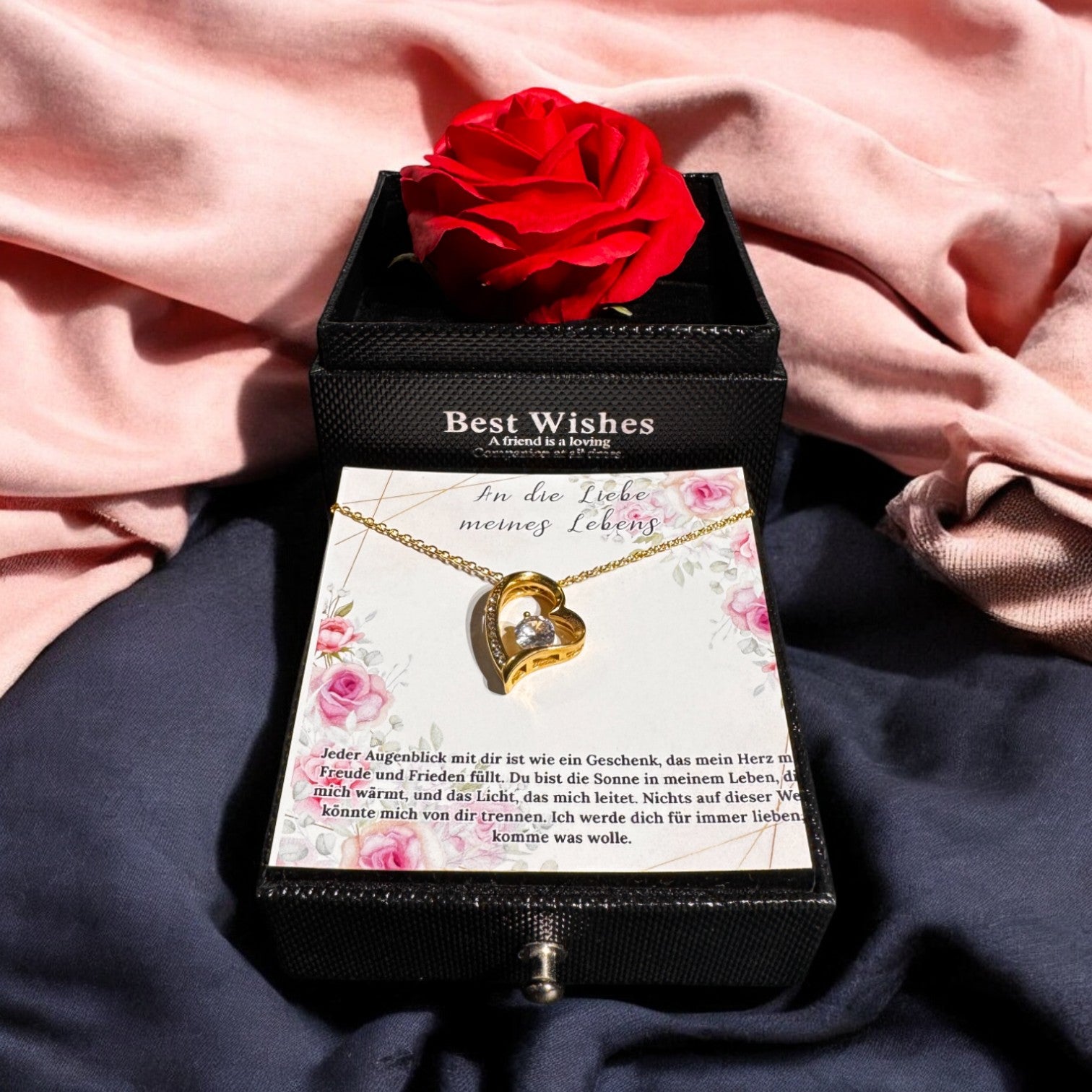 An meine große Liebe - Ich liebe dich über alles (vergoldet) C0045-a