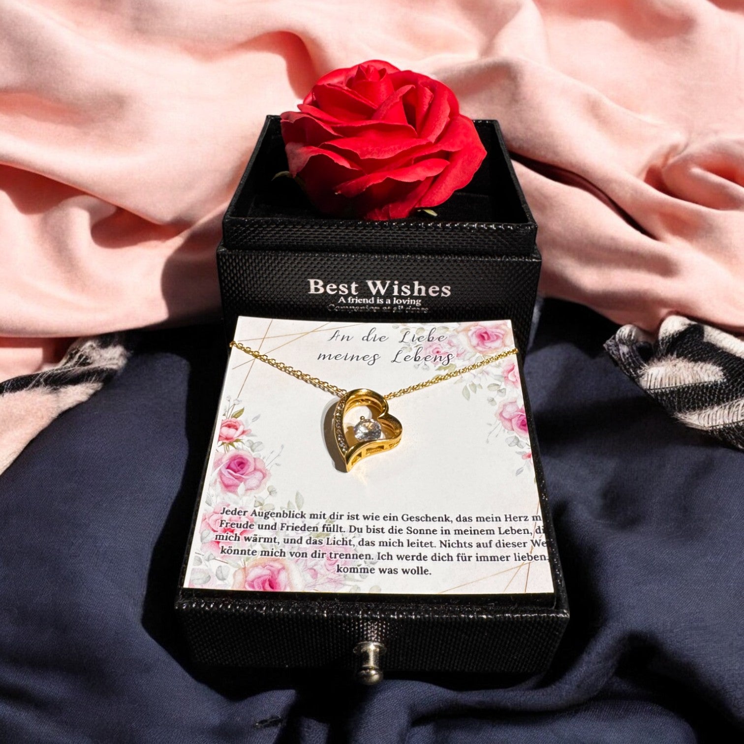 An meine große Liebe - Ich liebe dich über alles (vergoldet) C0045-a