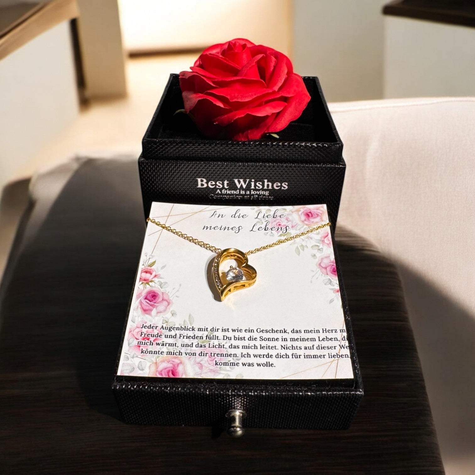 An meine große Liebe - Ich liebe dich über alles (vergoldet) C0045-a