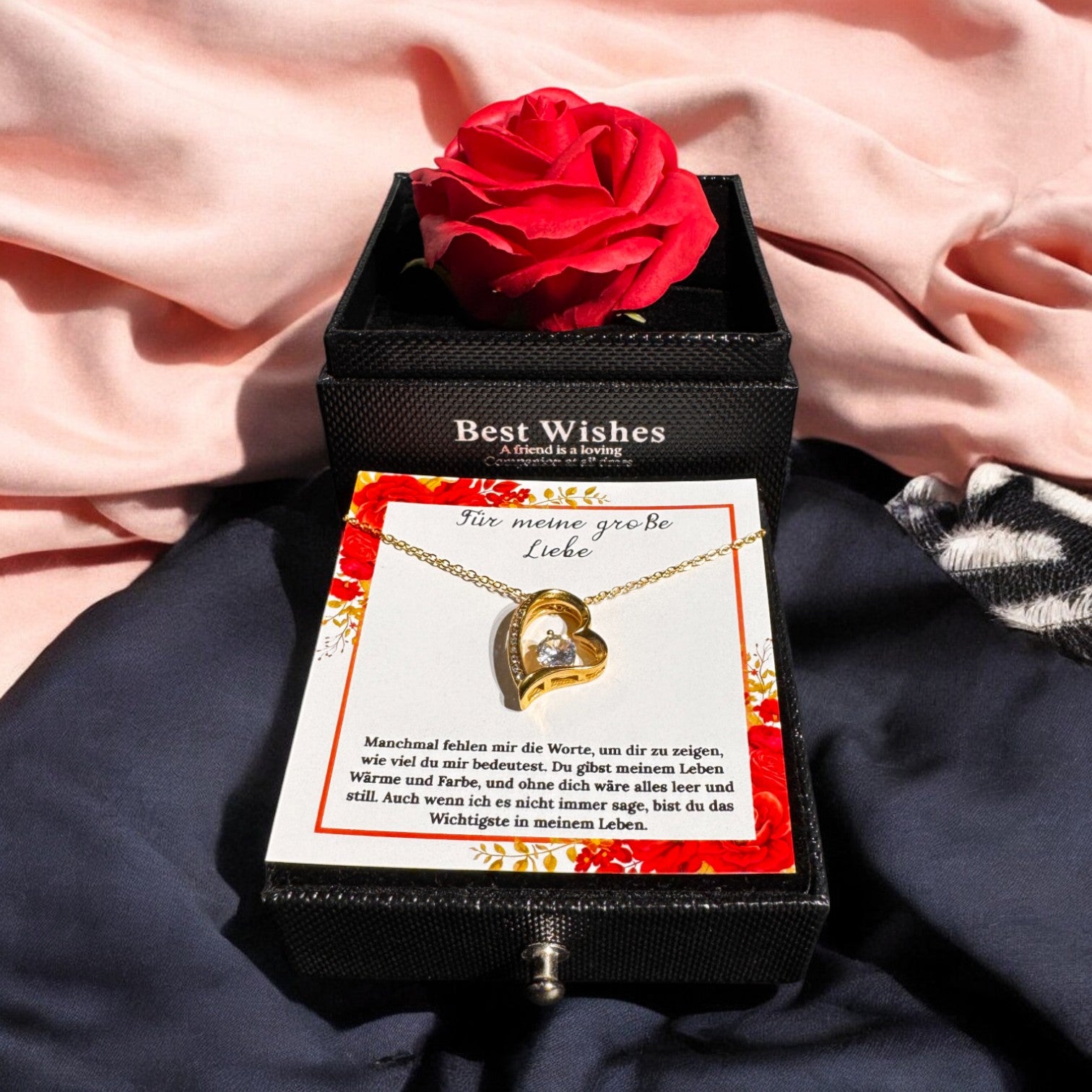 An meine große Liebe - Ich liebe dich über alles (vergoldet) C0046-a