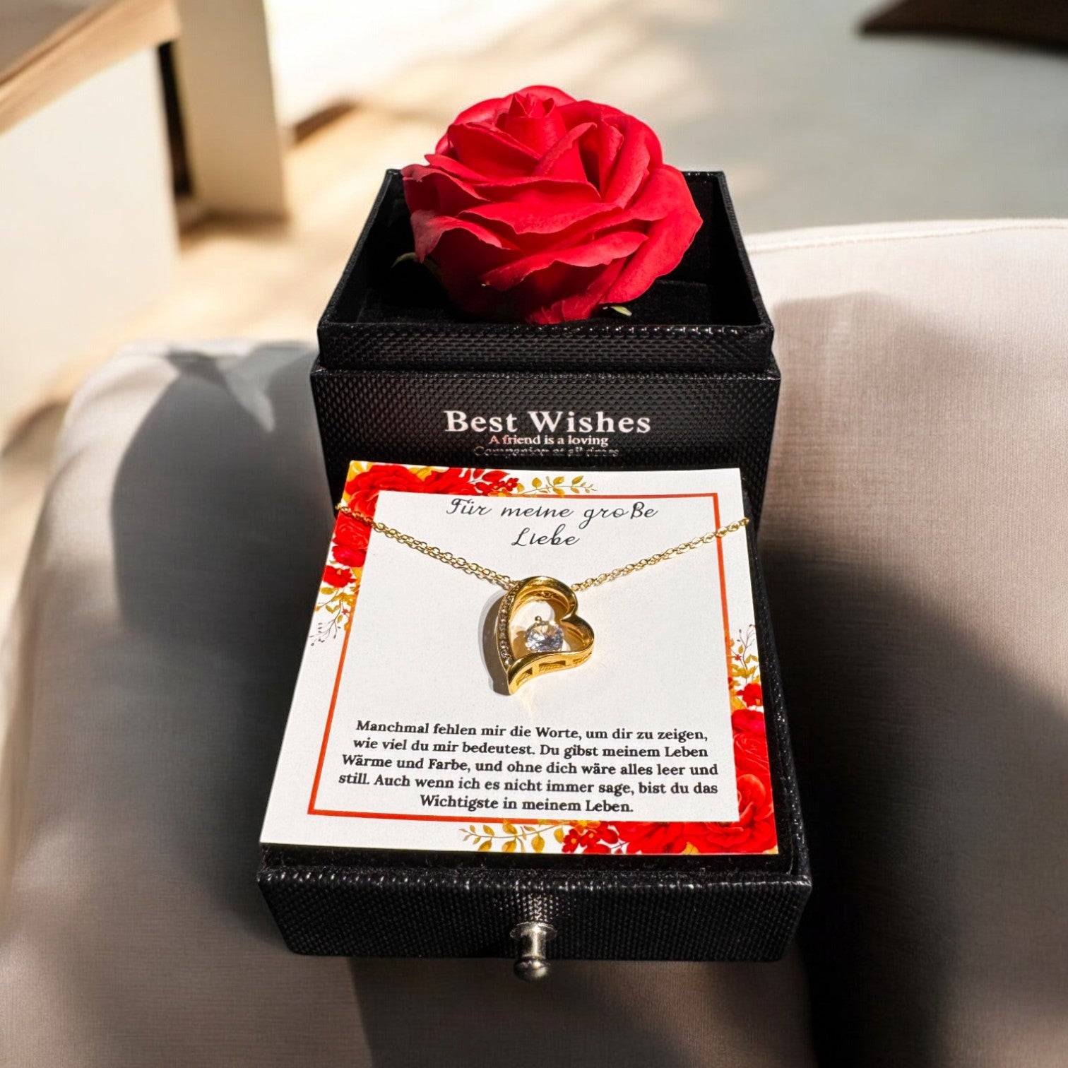 An meine große Liebe - Ich liebe dich über alles (vergoldet) C0046-a