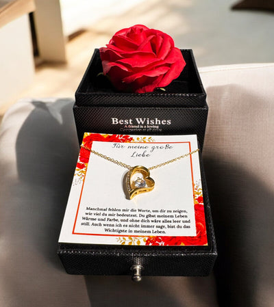 An meine große Liebe - Ich liebe dich über alles (vergoldet) C0046-a