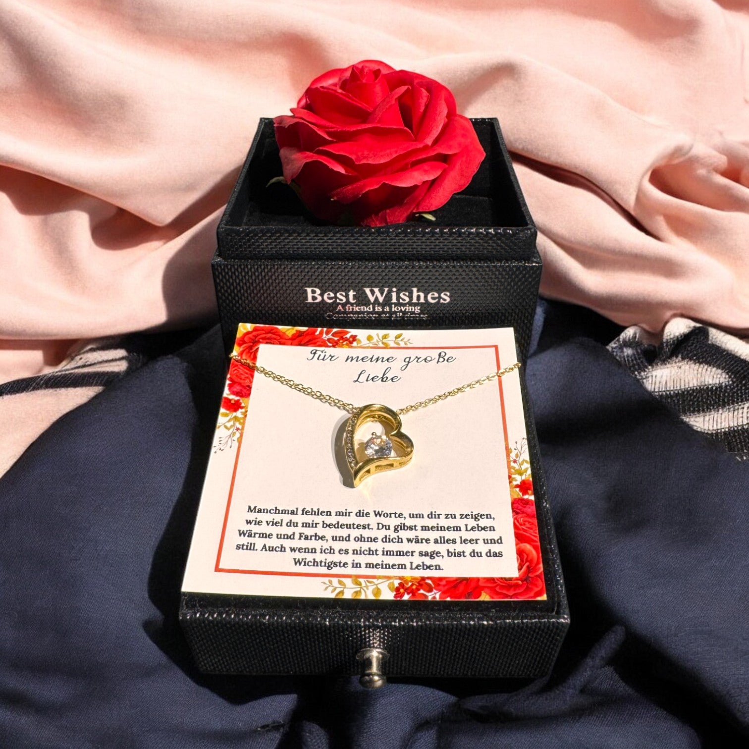 An meine große Liebe - Ich liebe dich über alles (vergoldet) C0046-a