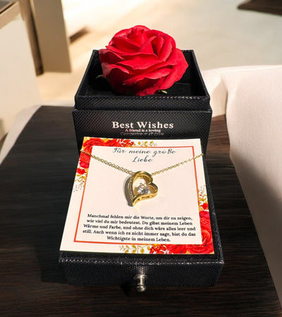 An meine große Liebe - Ich liebe dich über alles (vergoldet) C0046-a