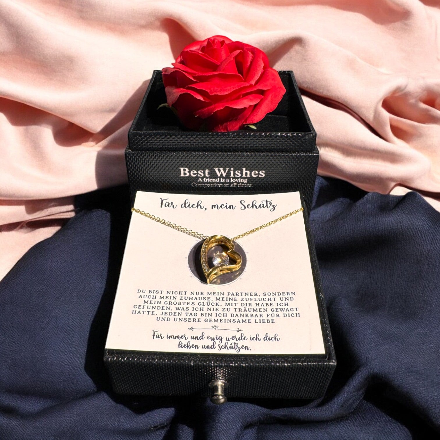 An meine große Liebe - Ich liebe dich über alles (vergoldet) C0047-a