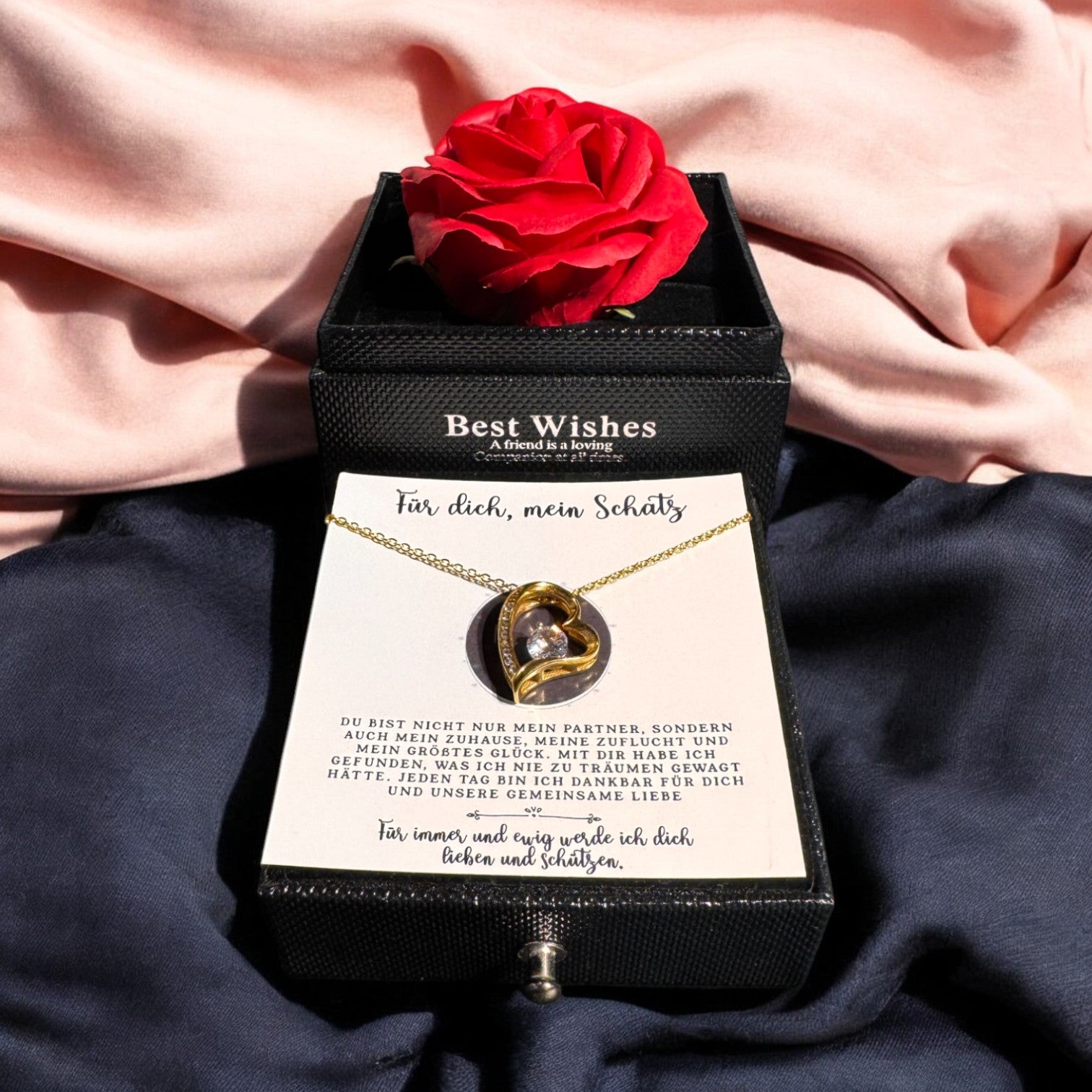 An meine große Liebe - Ich liebe dich über alles (vergoldet) C0047-a