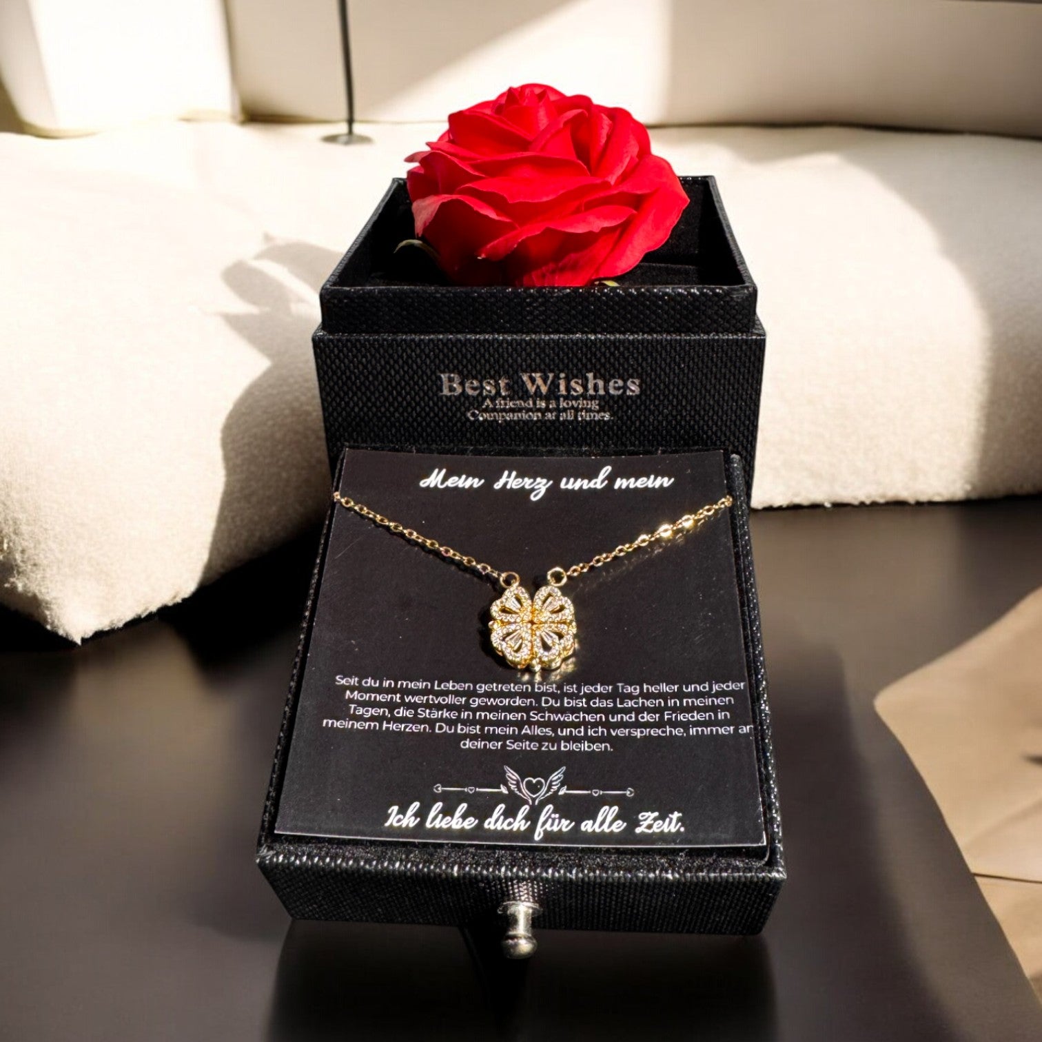 Für die Frau meines Lebens❤️ - Ich liebe dich über alles (vergoldet) C0043-v