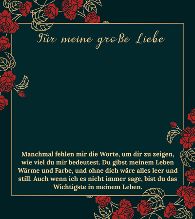 Für die Frau meines Lebens❤️ - Ich liebe dich über alles (vergoldet) C0050-v