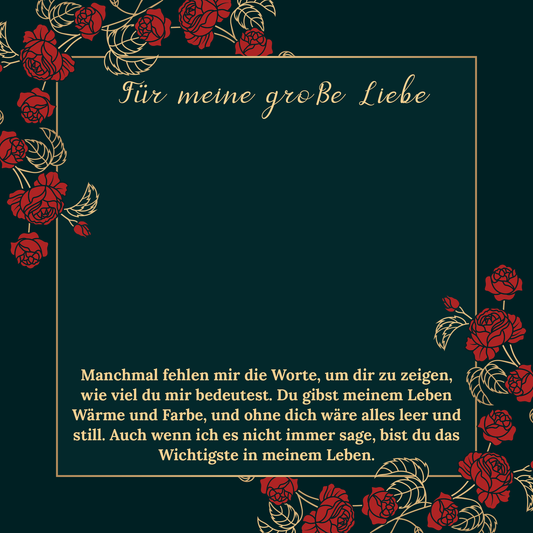 Für die Frau meines Lebens❤️ - Ich liebe dich über alles (vergoldet) C0044-v