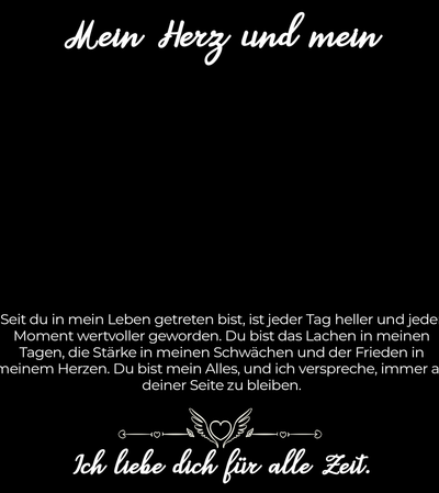 Für die Frau meines Lebens❤️ - Ich liebe dich über alles (vergoldet) C0043-v