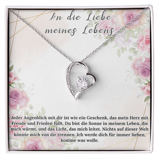 An meine große Liebe - Ich liebe dich über alles (weißgold plattiert) C0045-e