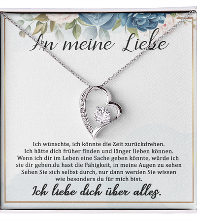 An meine große Liebe - Ich liebe dich über alles (weißgold plattiert) C0042-e