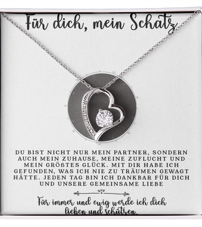An meine große Liebe - Ich liebe dich über alles (weißgold plattiert) C0047-e