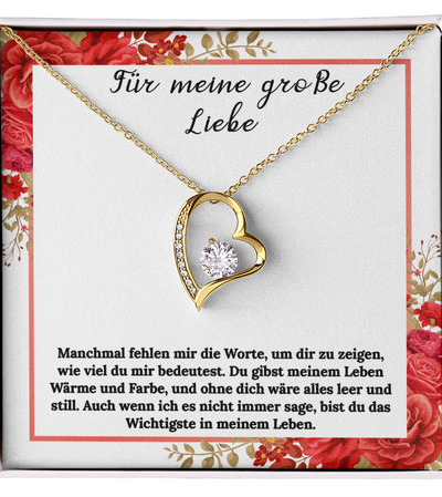 An meine große Liebe - Ich liebe dich über alles (vergoldet) C0052-a