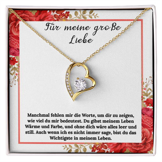 An meine große Liebe - Ich liebe dich über alles (vergoldet) C0046-a